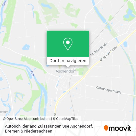Autoschilder and Zulassungen Sse Aschendorf Karte