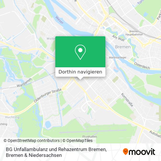 BG Unfallambulanz und Rehazentrum Bremen Karte