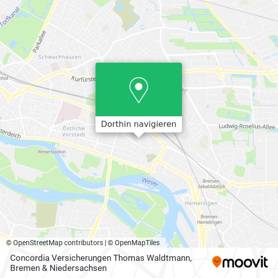 Concordia Versicherungen Thomas Waldtmann Karte