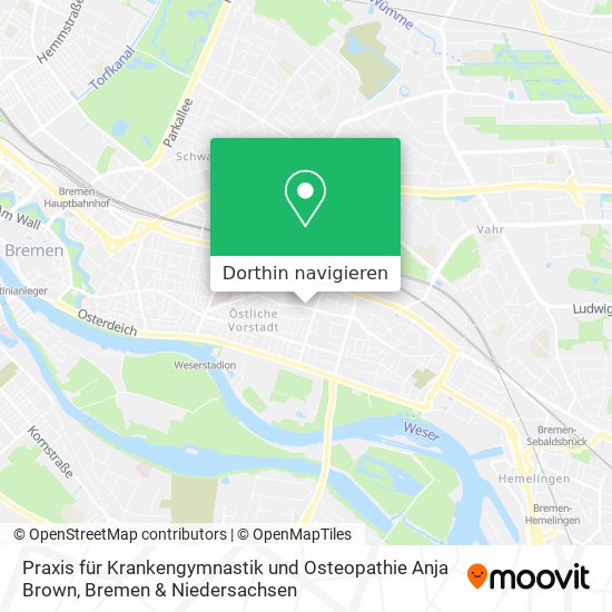 Praxis für Krankengymnastik und Osteopathie Anja Brown Karte