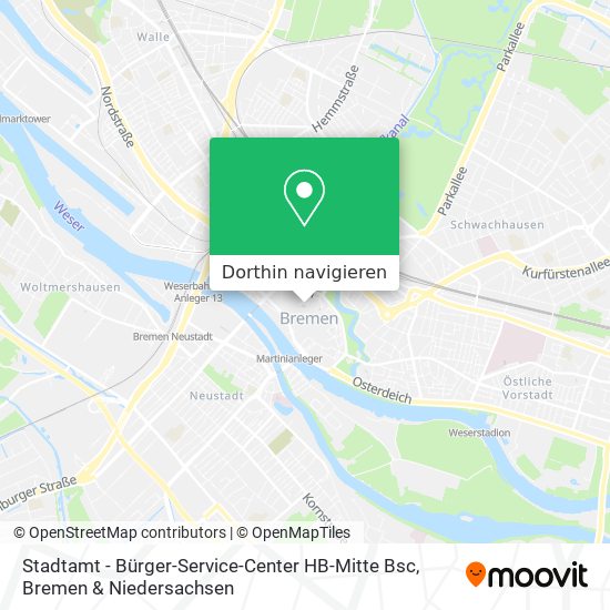 Stadtamt - Bürger-Service-Center HB-Mitte Bsc Karte