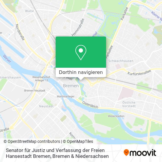 Senator für Justiz und Verfassung der Freien Hansestadt Bremen Karte