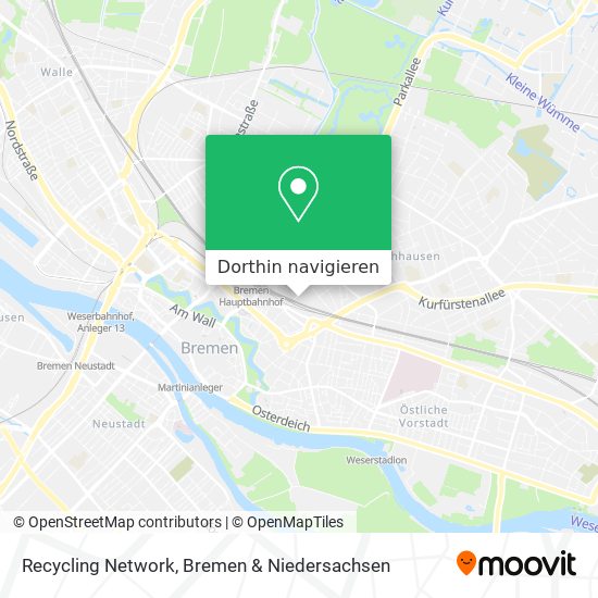 Recycling Network Karte