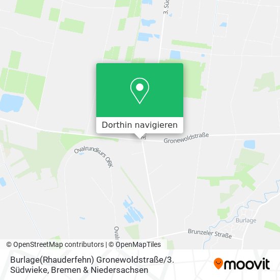 Burlage(Rhauderfehn) Gronewoldstraße / 3. Südwieke Karte