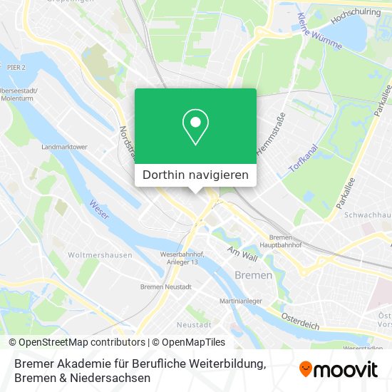 Bremer Akademie für Berufliche Weiterbildung Karte