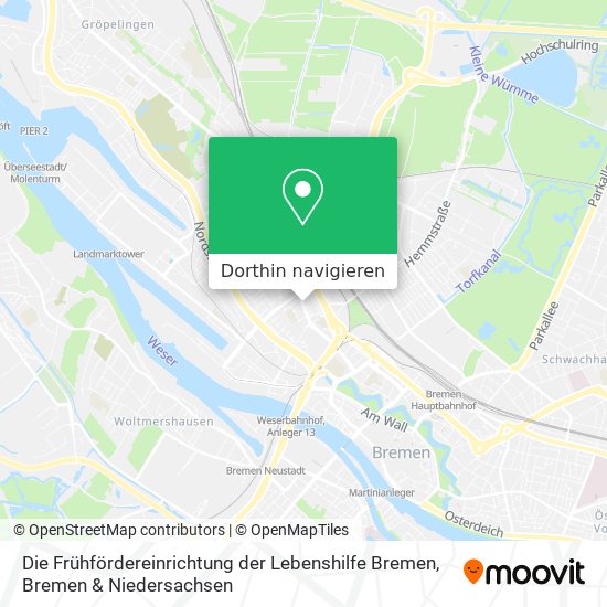 Die Frühfördereinrichtung der Lebenshilfe Bremen Karte