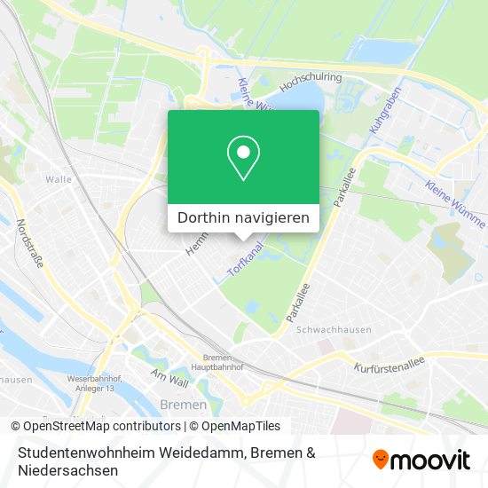 Studentenwohnheim Weidedamm Karte