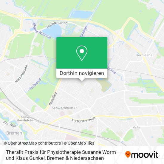Therafit Praxis für Physiotherapie Susanne Worm und Klaus Gunkel Karte