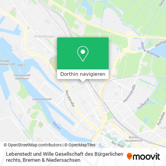 Lebenstedt und Wille Gesellschaft des Bürgerlichen rechts Karte