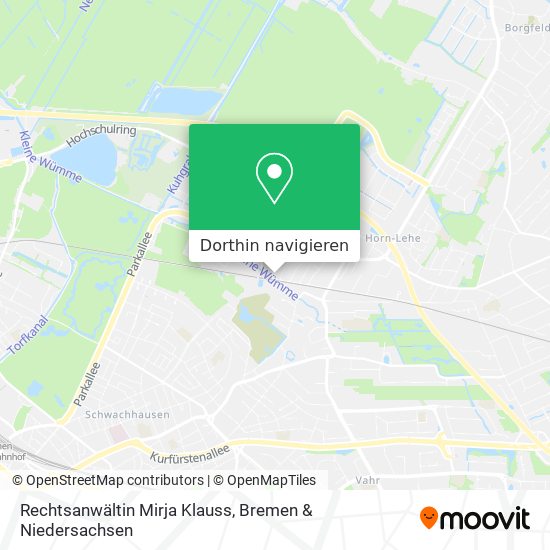 Rechtsanwältin Mirja Klauss Karte