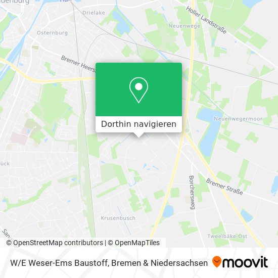 W/E Weser-Ems Baustoff Karte