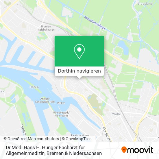 Dr.Med. Hans H. Hunger Facharzt für Allgemeinmedizin Karte