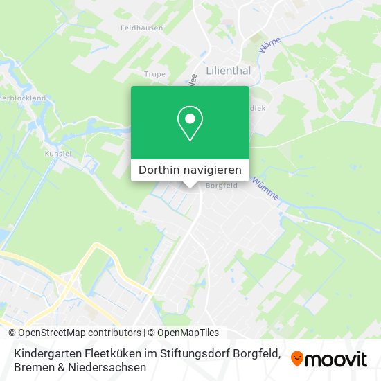 Kindergarten Fleetküken im Stiftungsdorf Borgfeld Karte