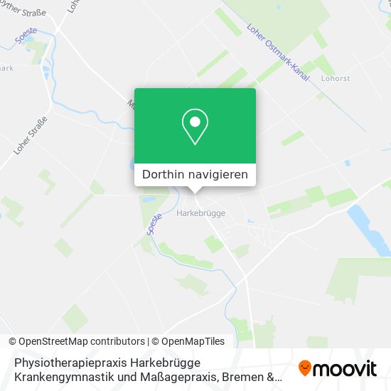 Physiotherapiepraxis Harkebrügge Krankengymnastik und Maßagepraxis Karte