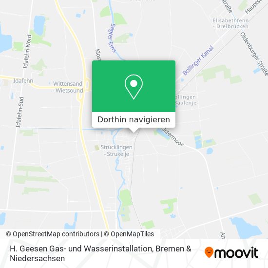H. Geesen Gas- und Wasserinstallation Karte