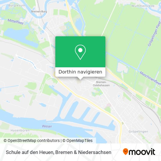 Schule auf den Heuen Karte