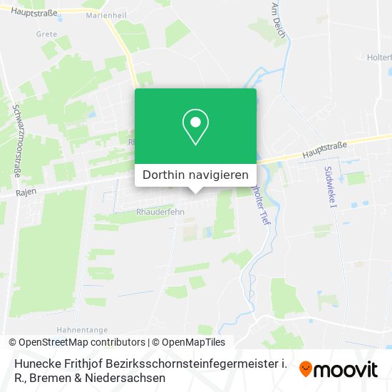 Hunecke Frithjof Bezirksschornsteinfegermeister i. R. Karte