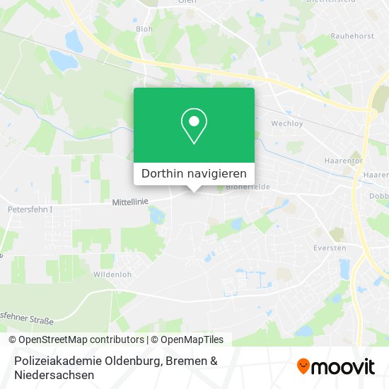 Polizeiakademie Oldenburg Karte