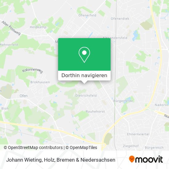 Johann Wieting, Holz Karte