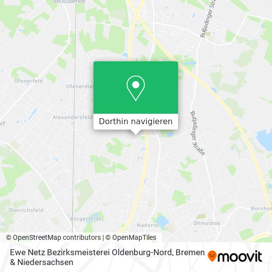 Ewe Netz Bezirksmeisterei Oldenburg-Nord Karte