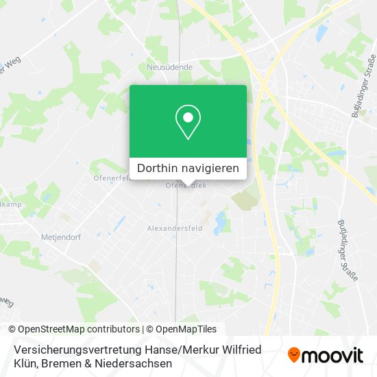 Versicherungsvertretung Hanse / Merkur Wilfried Klün Karte
