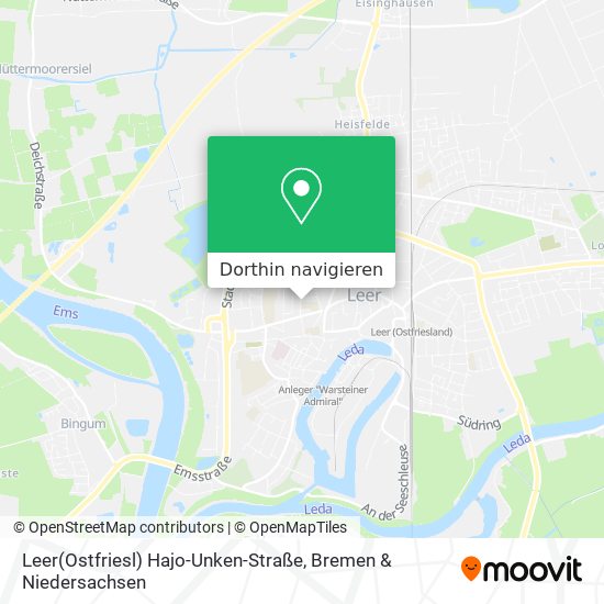 Leer(Ostfriesl) Hajo-Unken-Straße Karte