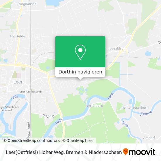 Leer(Ostfriesl) Hoher Weg Karte