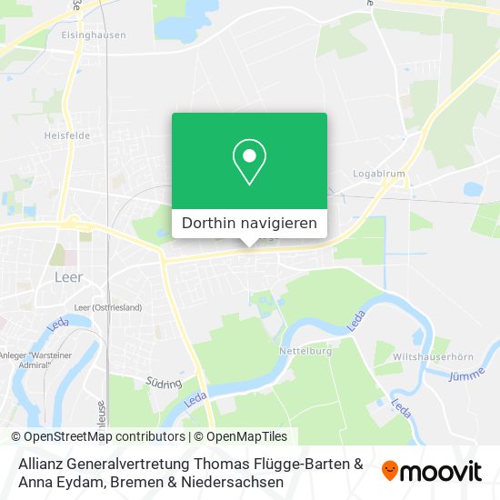 Allianz Generalvertretung Thomas Flügge-Barten & Anna Eydam Karte