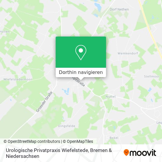 Urologische Privatpraxis Wiefelstede Karte
