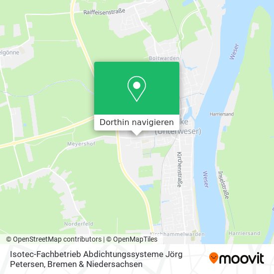 Isotec-Fachbetrieb Abdichtungssysteme Jörg Petersen Karte