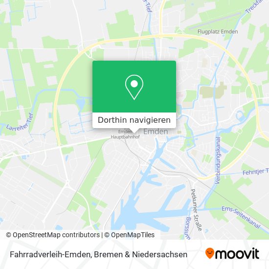 Fahrradverleih-Emden Karte