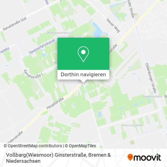 Voßbarg(Wiesmoor) Ginsterstraße Karte