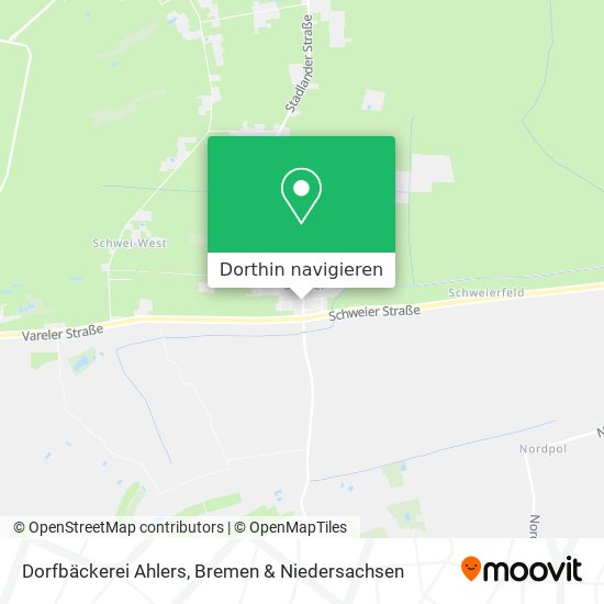 Dorfbäckerei Ahlers Karte