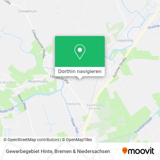 Gewerbegebiet Hinte Karte