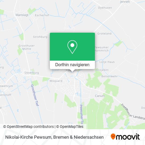 Nikolai-Kirche Pewsum Karte