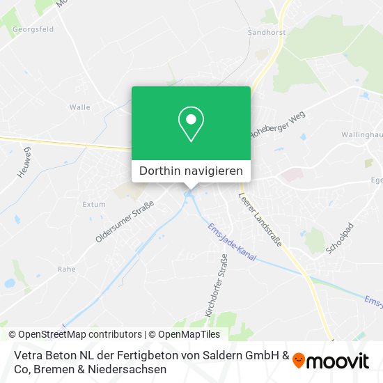 Vetra Beton NL der Fertigbeton von Saldern GmbH & Co Karte