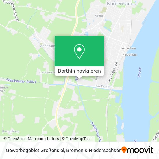 Gewerbegebiet Großensiel Karte