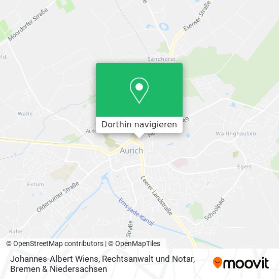Johannes-Albert Wiens, Rechtsanwalt und Notar Karte