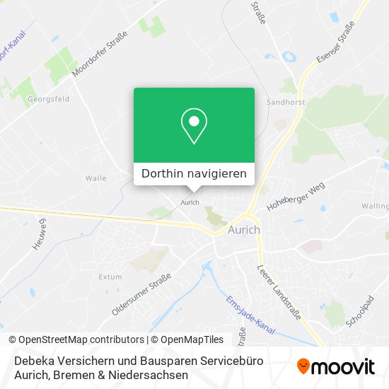 Debeka Versichern und Bausparen Servicebüro Aurich Karte