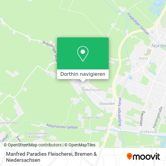 Manfred Paradies Fleischerei Karte