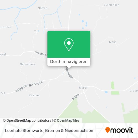 Leerhafe Sternwarte Karte
