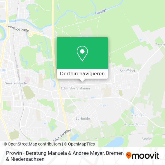 Prowin - Beratung Manuela & Andree Meyer Karte