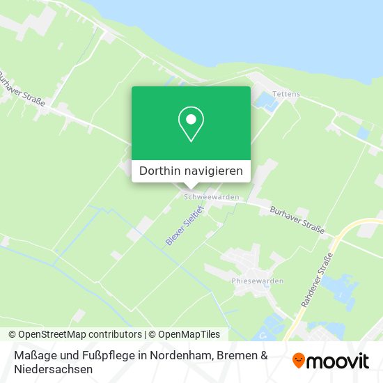 Maßage und Fußpflege in Nordenham Karte