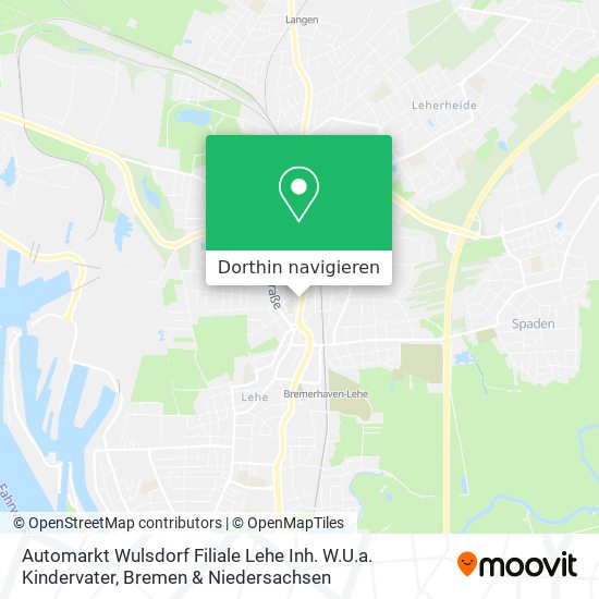 Automarkt Wulsdorf Filiale Lehe Inh. W.U.a. Kindervater Karte