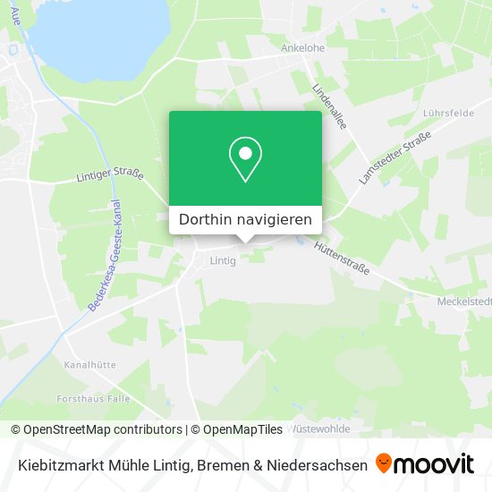 Kiebitzmarkt Mühle Lintig Karte