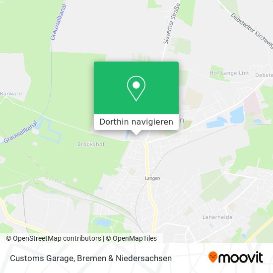 Customs Garage Karte