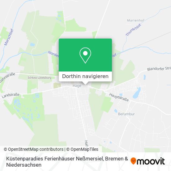Küstenparadies Ferienhäuser Neßmersiel Karte