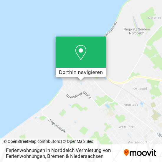 Ferienwohnungen in Norddeich Vermietung von Ferienwohnungen Karte