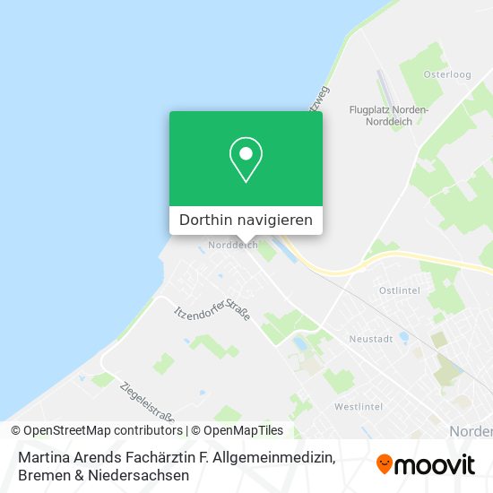 Martina Arends Fachärztin F. Allgemeinmedizin Karte