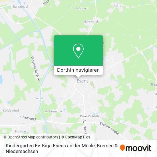 Kindergarten Ev. Kiga Esens an der Mühle Karte